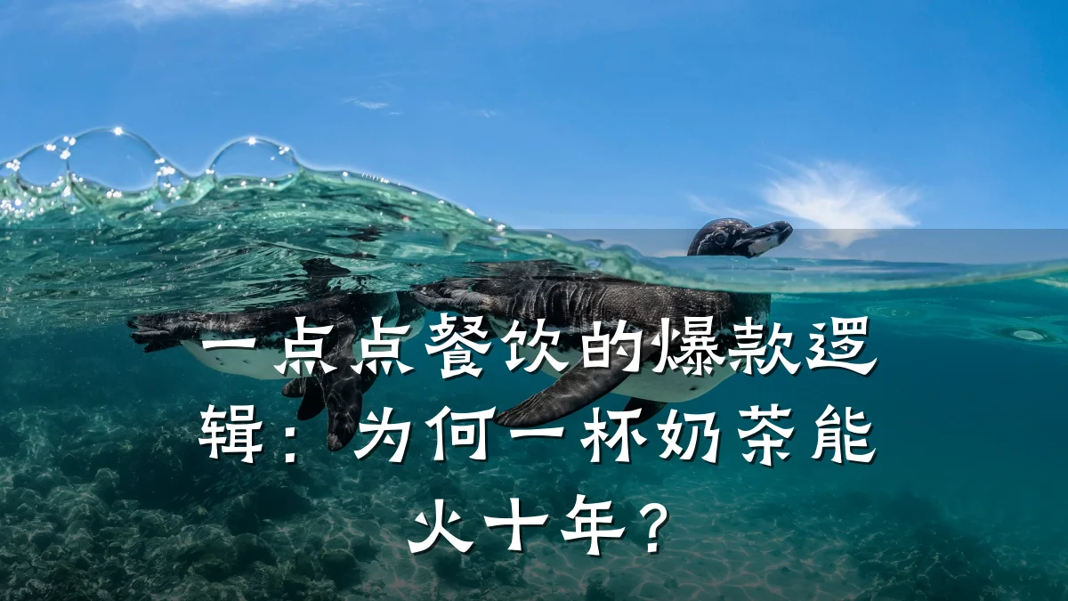 一点点餐饮的爆款逻辑：为何一杯奶茶能火十年？