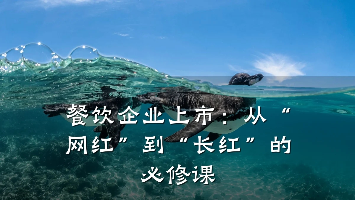 餐饮企业上市：从“网红”到“长红”的必修课