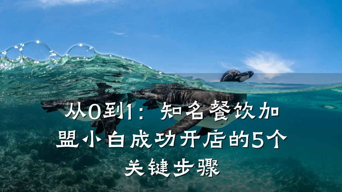 从0到1：知名餐饮加盟小白成功开店的5个关键步骤