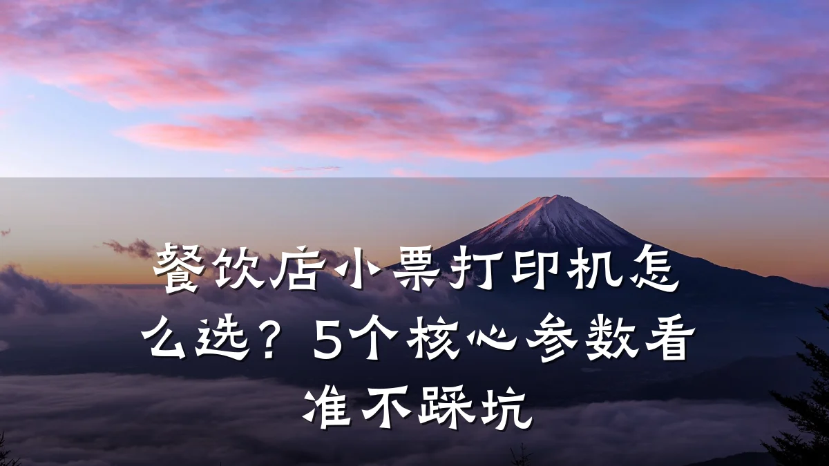 餐饮店小票打印机怎么选？5个核心参数看准不踩坑