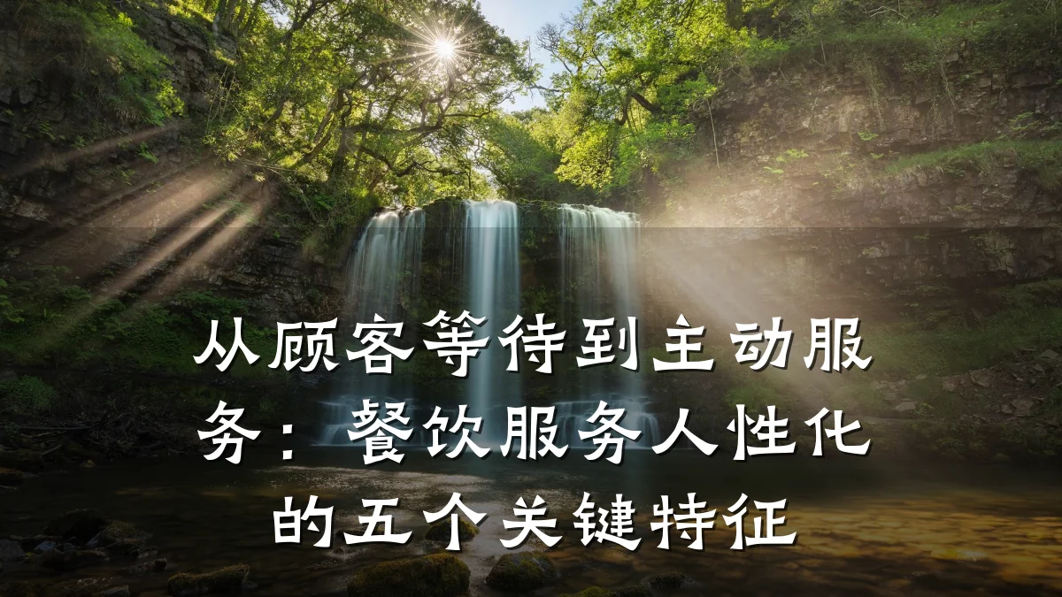 从顾客等待到主动服务：餐饮服务人性化的五个关键特征