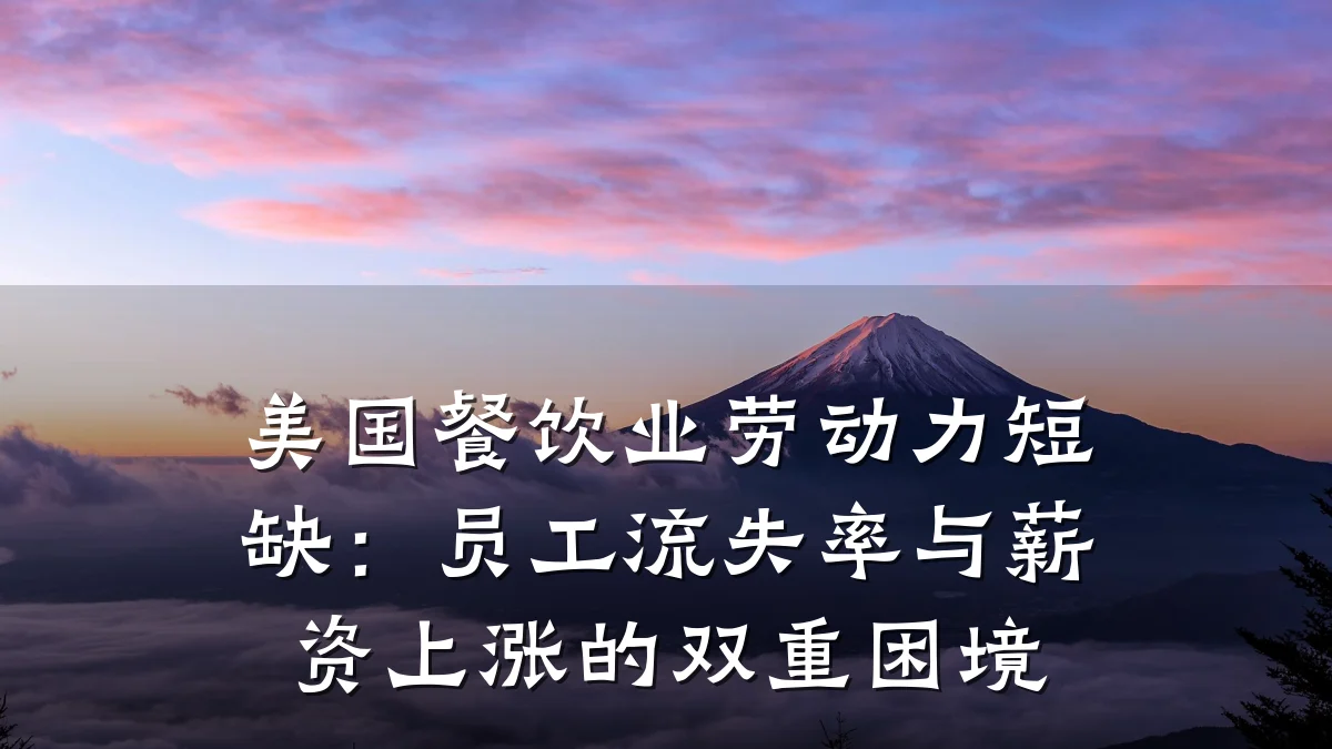 美国餐饮业劳动力短缺：员工流失率与薪资上涨的双重困境