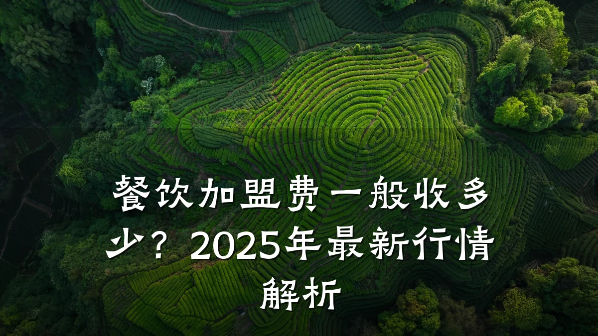 餐饮加盟费一般收多少?2025年最新行情解析