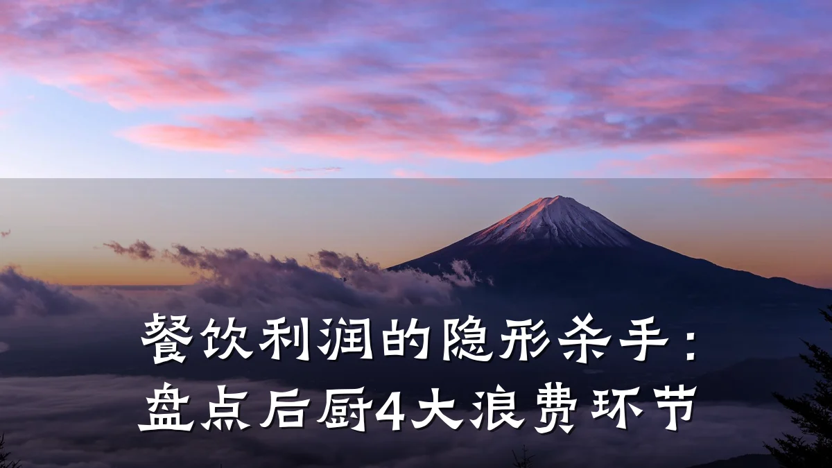 餐饮利润的隐形杀手：盘点后厨4大浪费环节