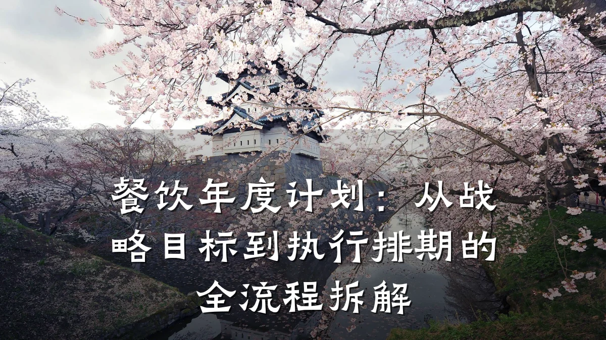 餐饮年度计划：从战略目标到执行排期的全流程拆解