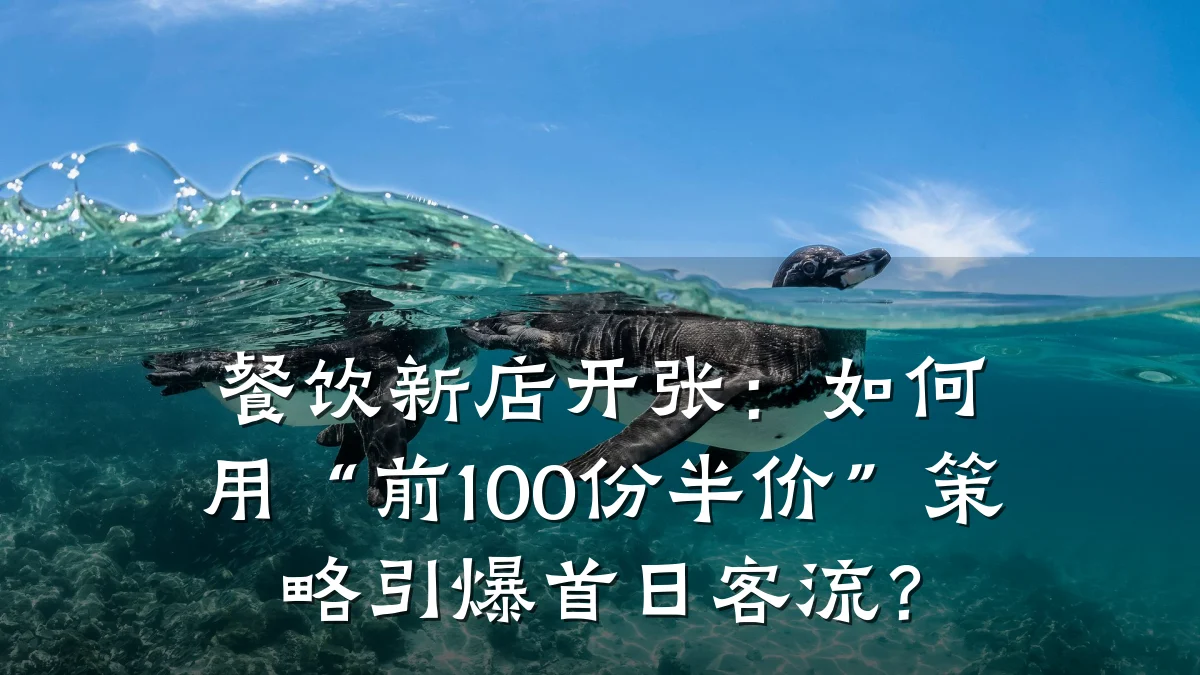 餐饮新店开张：如何用“前100份半价”策略引爆首日客流？