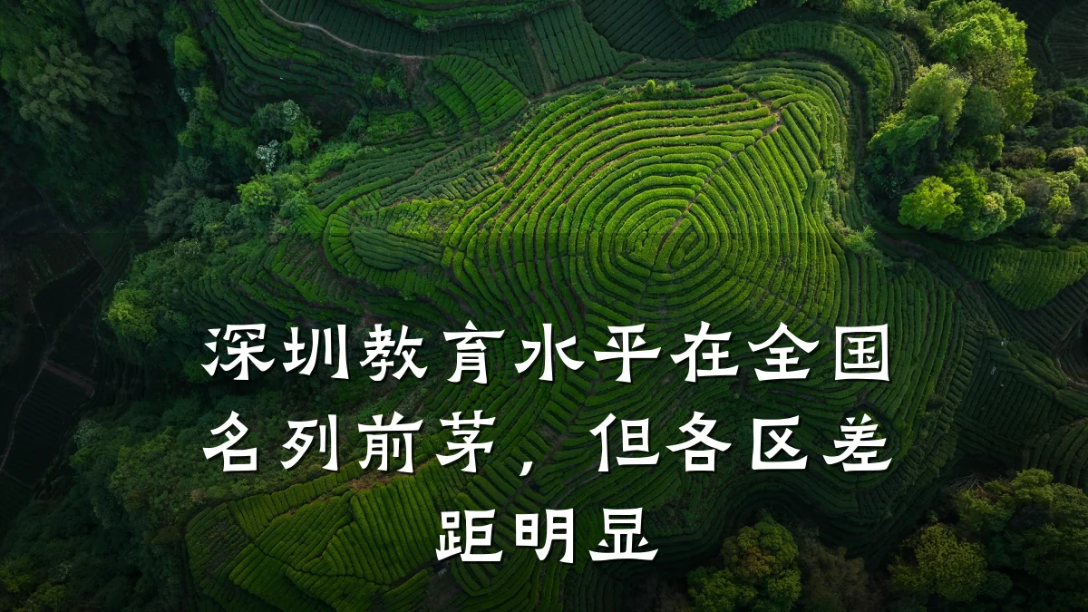 深圳教育水平在全国名列前茅，但各区差距明显